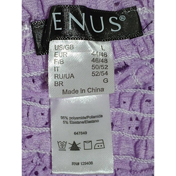 ROMANTIC VENUS Purple Blouse Sexy Lilac Lace Top - Picture 9 of 9